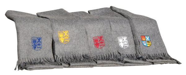 a picture of the variety of scarfs high school of Dundee provides to students