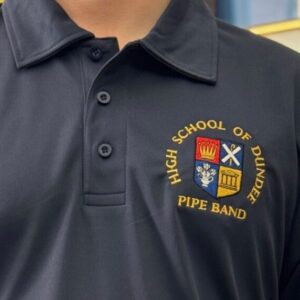 Children’s Dri Fit Polo Shirt Complete with Pipe Band Logo